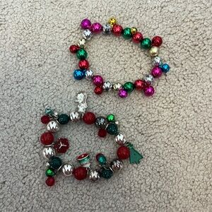 set of 2 christmas jingle bracelets